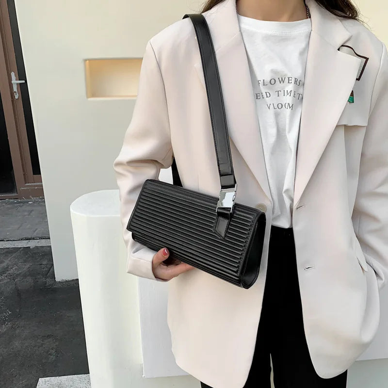 Casual Textured Small Square Bag Women Shoulder Bag