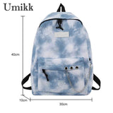 Tie Dye School Backpack Women Large Capacity Soft for College Student