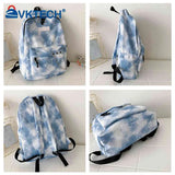 Tie Dye School Backpack Large Capacity Girls College Student Soft Bag