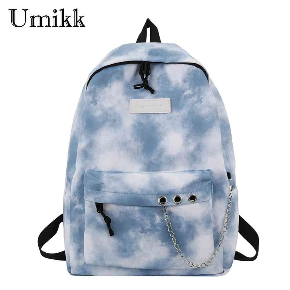Tie Dye School Backpack Women Large Capacity Soft for College Student