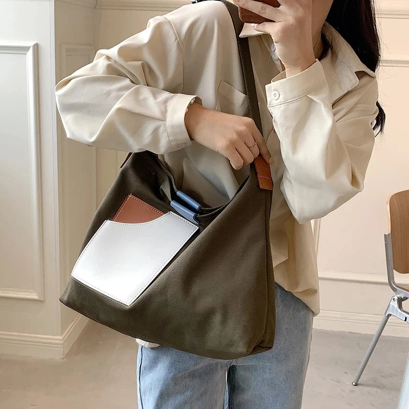 Casual Tote Canvas Large Capacity Women Handbags Shoulder Bags Lady Shopper Bag