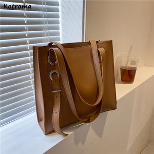 Casual Totes Shoulder Bags Women Solid Vintage Party Ladies Work