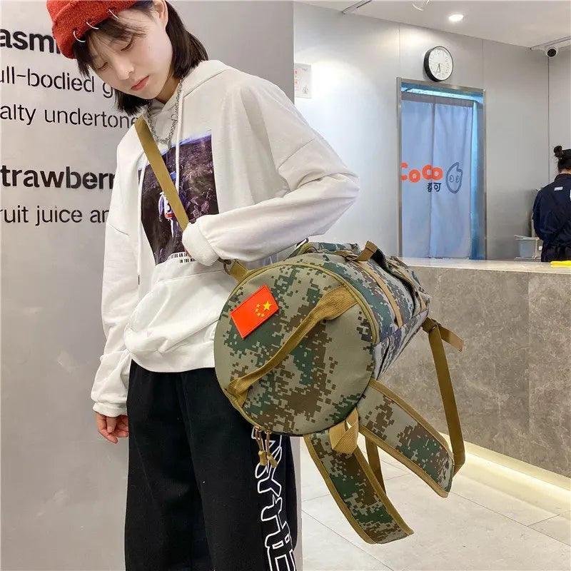 Casual Travel Backpack Rucksack Vintage Laptop Bucket Bagpack Canvas Backpacks
