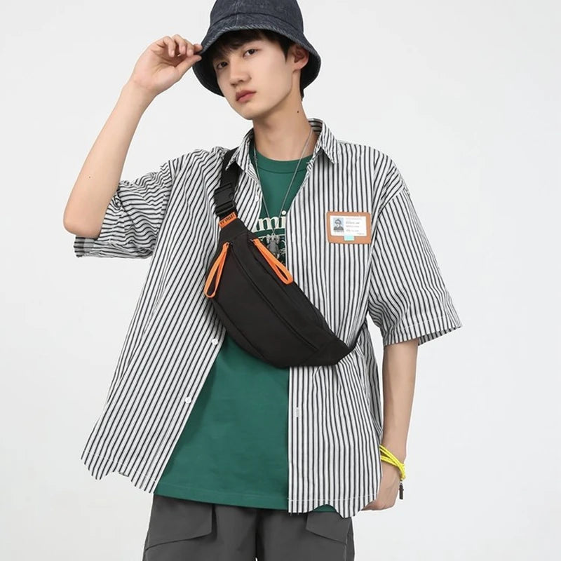 Casual Waist Bag Hip Pack Street Style Women Belt Bag Large Capacity Nylon Fanny