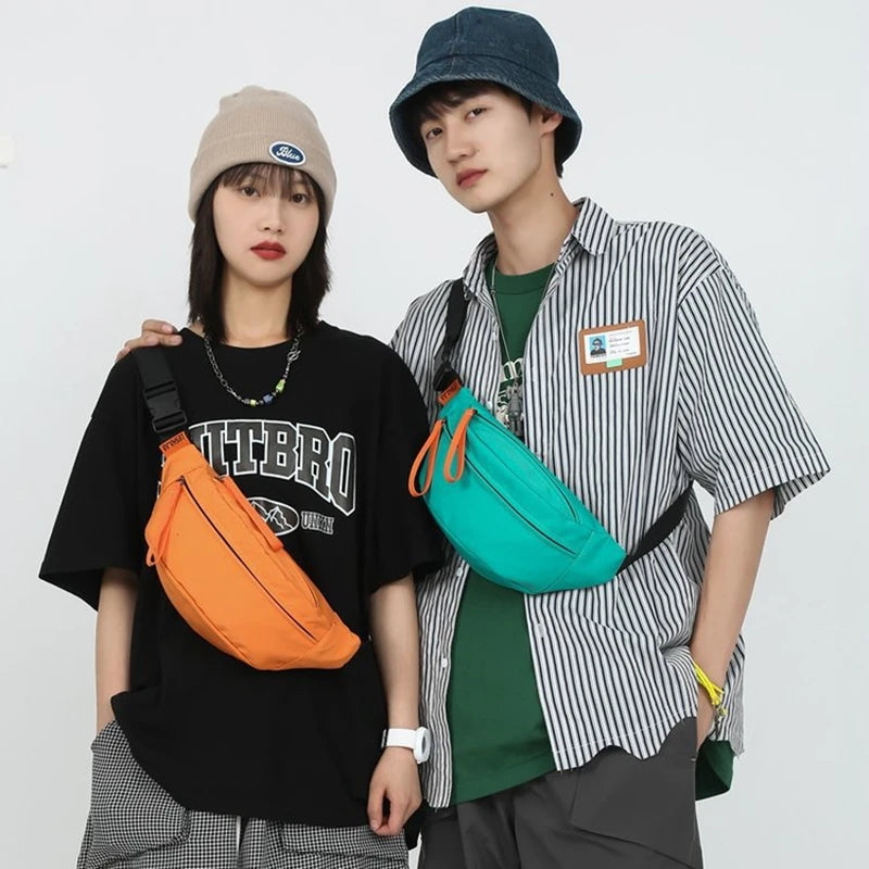 Casual Waist Bag Hip Pack Street Style Women Belt Bag Large Capacity Nylon Fanny