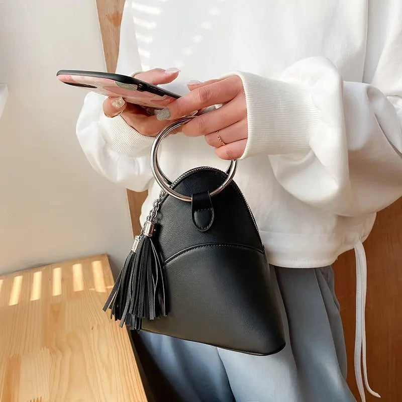 Casual Triangle PU Leather Clutch Bag For Women