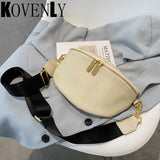Casual Waist Bag Women Chest Bag Shoulder Bags Female PU Leather