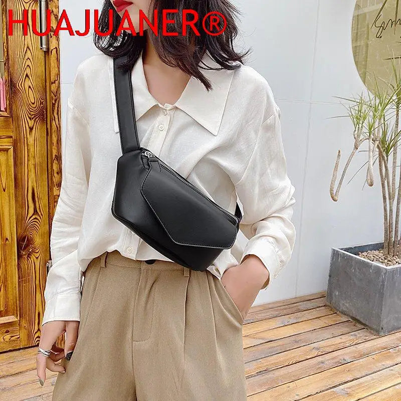 Casual Leather Waist Bag Women Shoulder Travel Chest Fanny Pack Belt Purses