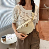 Casual Leather Waist Bag for Women, Travel Small Chest Bag