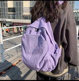 Casual Canvas Backpack Large-capacity Business Student Laptop Bag