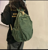Casual Canvas Backpack Large-capacity Business Student Laptop Bag