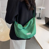 Casual Women Armpit Messenger Bag Nylon Shoulder Bag Solid Female Dumplings Bags