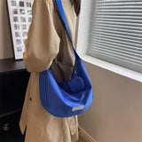 Casual Women Armpit Messenger Bag Nylon Shoulder Bag Solid Female Dumplings Bags