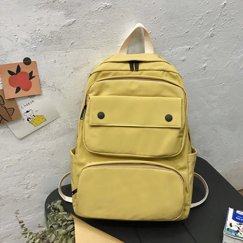 Casual Women Backpack Canvas Shoulder Bag Large Capacity Rucksack School Bag