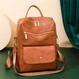 Casual Women Backpack Girls Shoulder Bag PU Ladies Multipurpose Travel Pocket Da