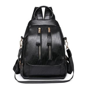 Casual Women Backpack PU Leather School Bag Backpack for Teenager Girls Rucksack