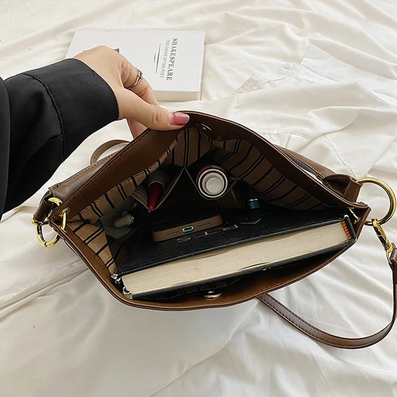 Casual Women Bucket Bag Shoulder Bags Crossbody Bags Retro Simplicity