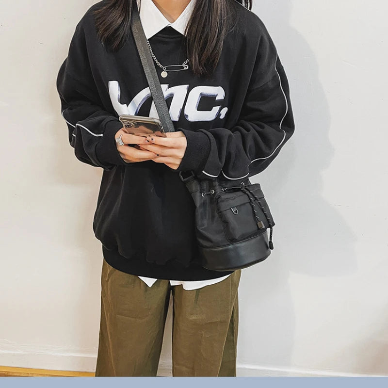 Casual Women Bucket Bag Mini Shoulder Bag Crossbody Bag
