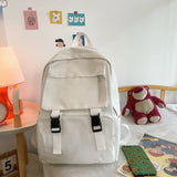 Casual Canvas Backpacks with Rabbit Pendant for Students Girls