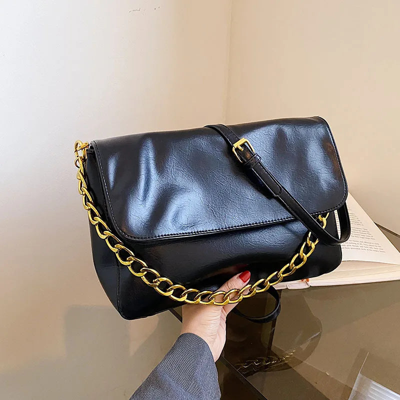 Casual Women Chain Shoulder Messenger Bag Vintage Tote Travel Bag