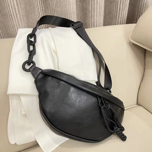 Casual Leather Women Chest Bag Crossbody Shoulder Purse Phone Bag