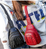 Casual Women Chest Bags Soft PU Leather Female Crossbody Shoulder Bag