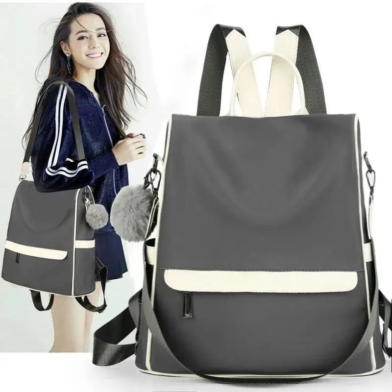 Casual Women Girls Oxford School Backpacks Anti Theft Backpack