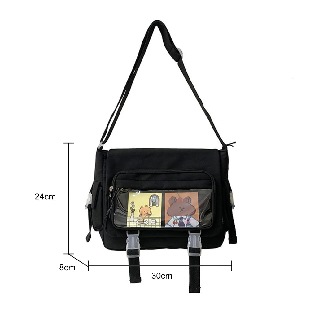 Casual Women Nylon Shoulder Bag Ladies Crossbody Bags Multi-pockets