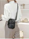 Casual Women Phone Bag Purses Leather Tassel Shoulder Bag