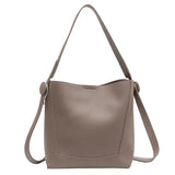 Casual Women Pu Leather Shoulder Bucket Bag High Ladies Small Handbags