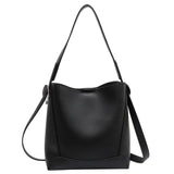 Casual Women Pu Leather Shoulder Bucket Bag High Ladies Small Handbags