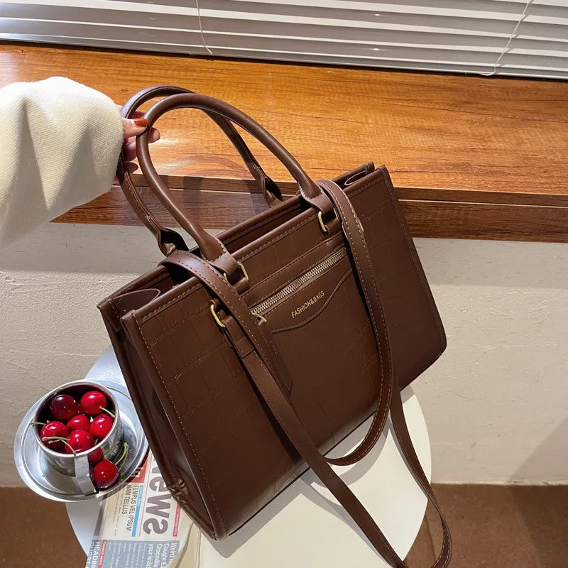 Casual Women Pu Leather Shoulder Messenger Bags Ladies Handbags Large Capacity T