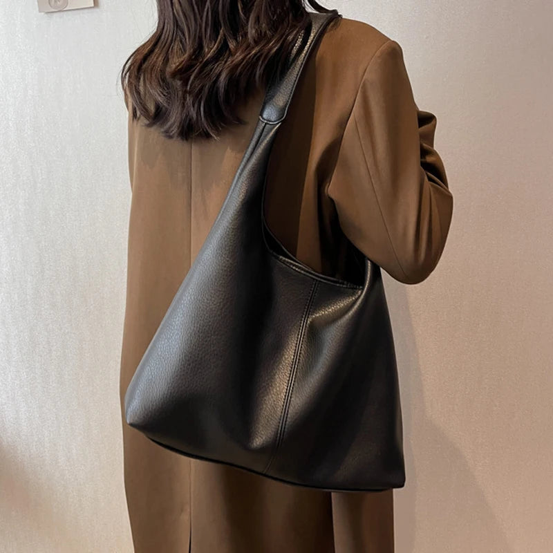 Casual Women Shoulder Bag PU Leather Composite Bags High Capacity