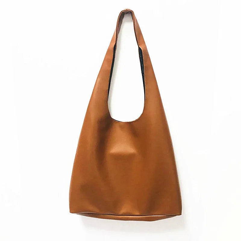 Casual Women Shoulder Bag PU Leather Tote Handbag Winter Shopping Bags