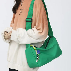 Casual Nylon Crossbody Bag Wide Strap High Capacity Female Purse Messenger Bag