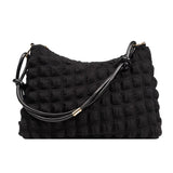 Casual Women Shoulder Bag Winter Shopping Totes Solid Canvas Crossbody Shoulder