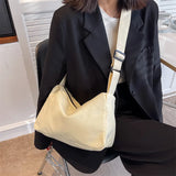 Casual Canvas Shoulder Bag for Women Solid Travel Purse