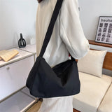 Casual Canvas Shoulder Bag for Women Solid Travel Purse