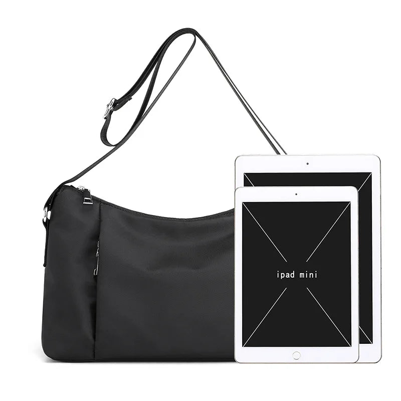 Casual Women Nylon Shoulder Bag Crossbody Tote Soft Handbag for Lady Girls