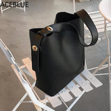 Casual Women Shoulder Bags, PU Leather Bucket Crossbody Bags