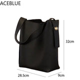 Casual Women Shoulder Bags, PU Leather Bucket Crossbody Bags