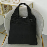 Casual Woven Knitted Braid Shoulder Bag Large Tote