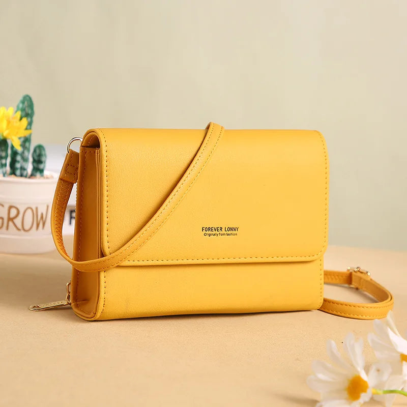 Casual Women Soft Leather Shoulder Bag Large Capacity Crossbody Wallet