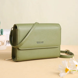 Casual Women Soft Leather Shoulder Bag Large Capacity Crossbody Wallet
