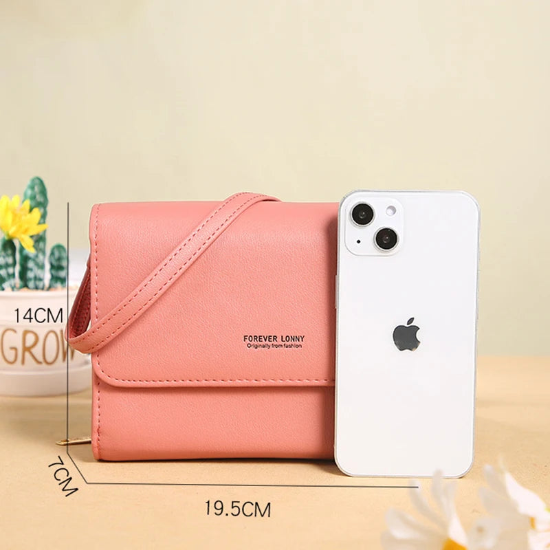 Casual Women Soft Leather Shoulder Bag Large Capacity Crossbody Wallet