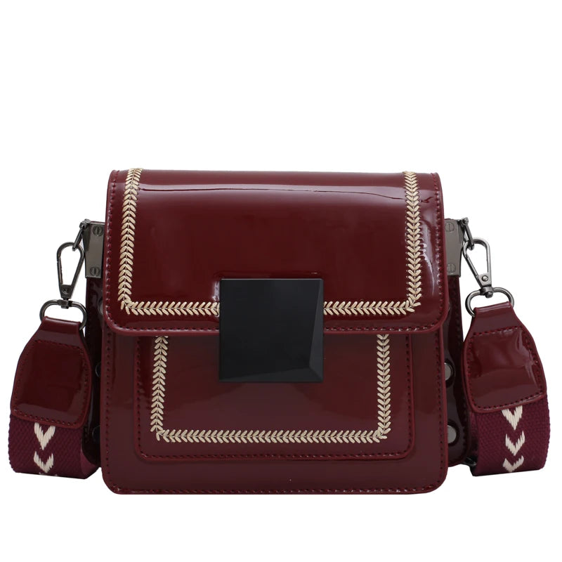 Casual Women's Shoulder Bag Wide Strap Messenger Bag