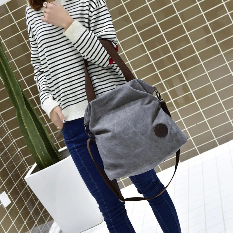 Casual Canvas Hand-held One-shoulder Messenger Bag