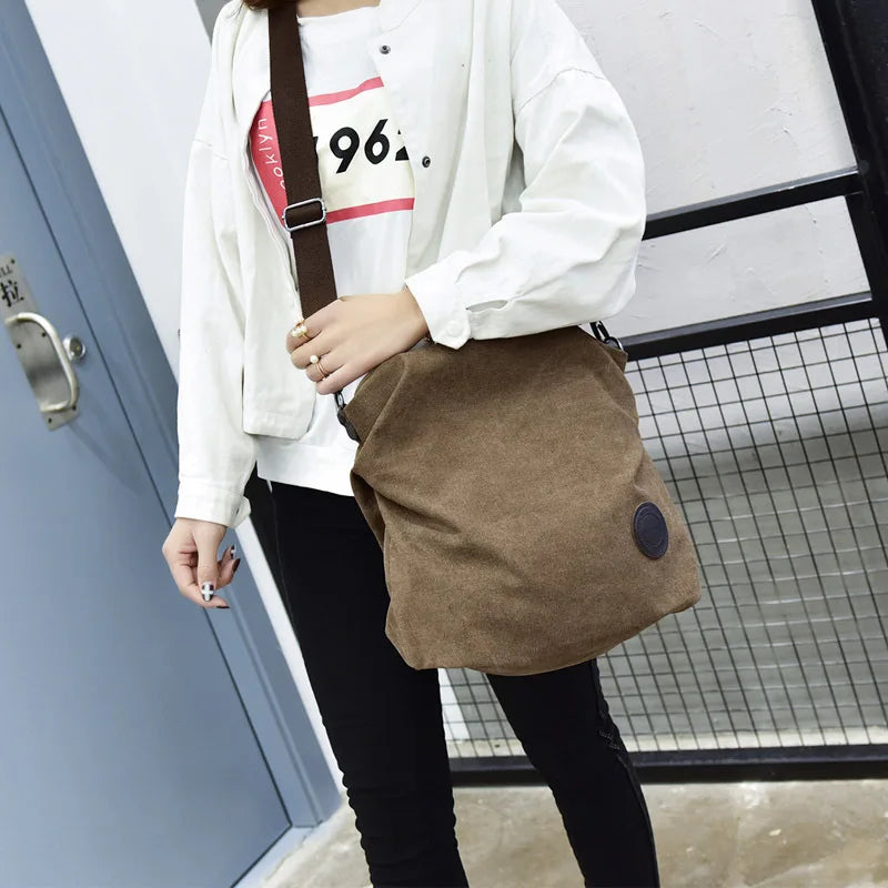Casual Canvas Hand-held One-shoulder Messenger Bag