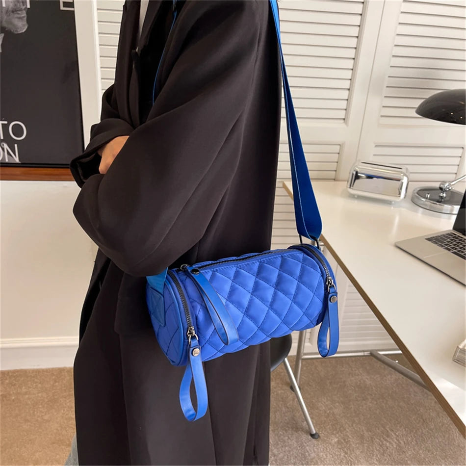 Casual Women's Bucket Bag Waterproof Nylon Shoulder Bag
