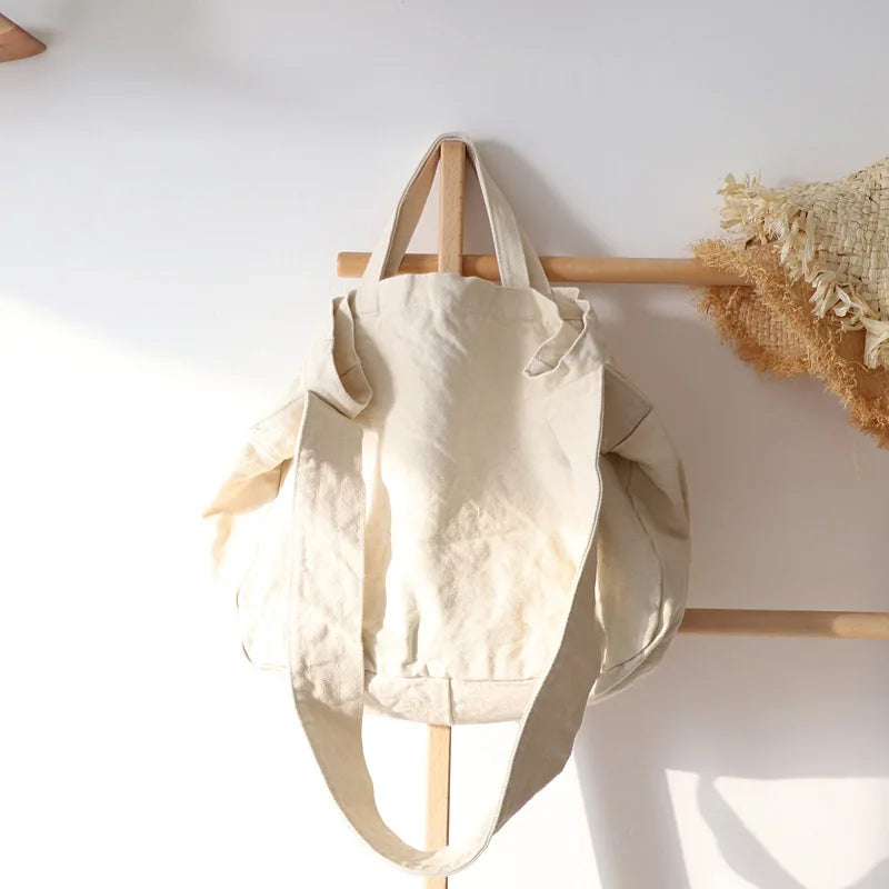 Casual Women's Denim Bag Female Solid High Canvas Shoulder Bag